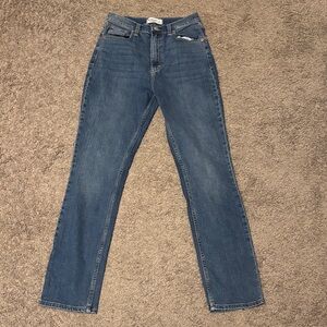 Abercrombie & Fitch Women's Straight Leg Blue Jeans